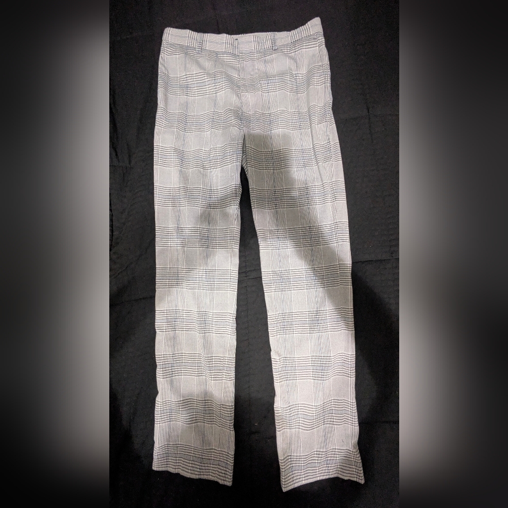 H&M Black and White Plaid Men's Dress Pants